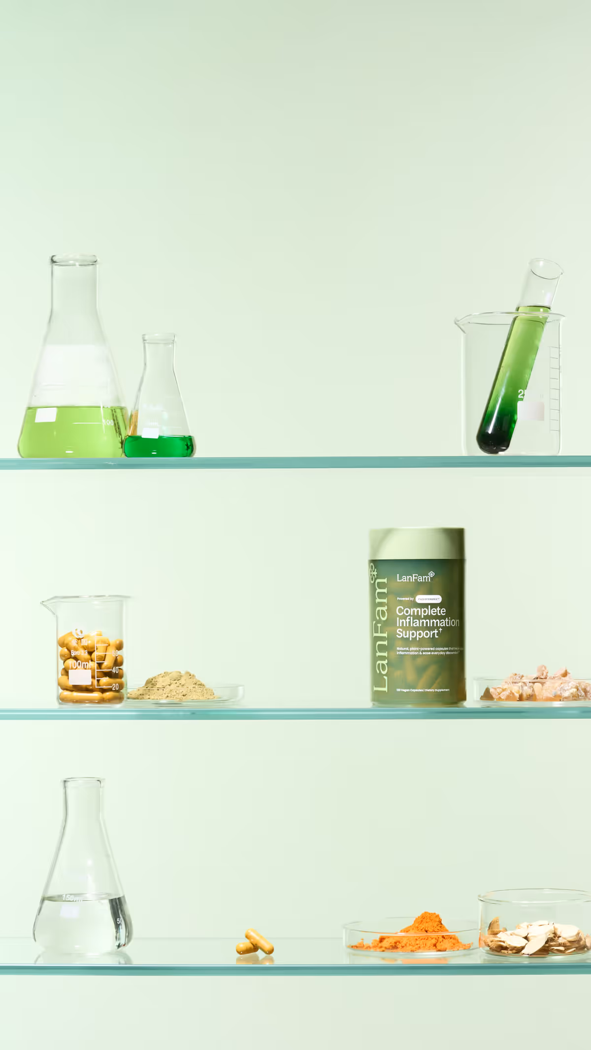 LanFam Bottle Three Shelf Science Lab Display