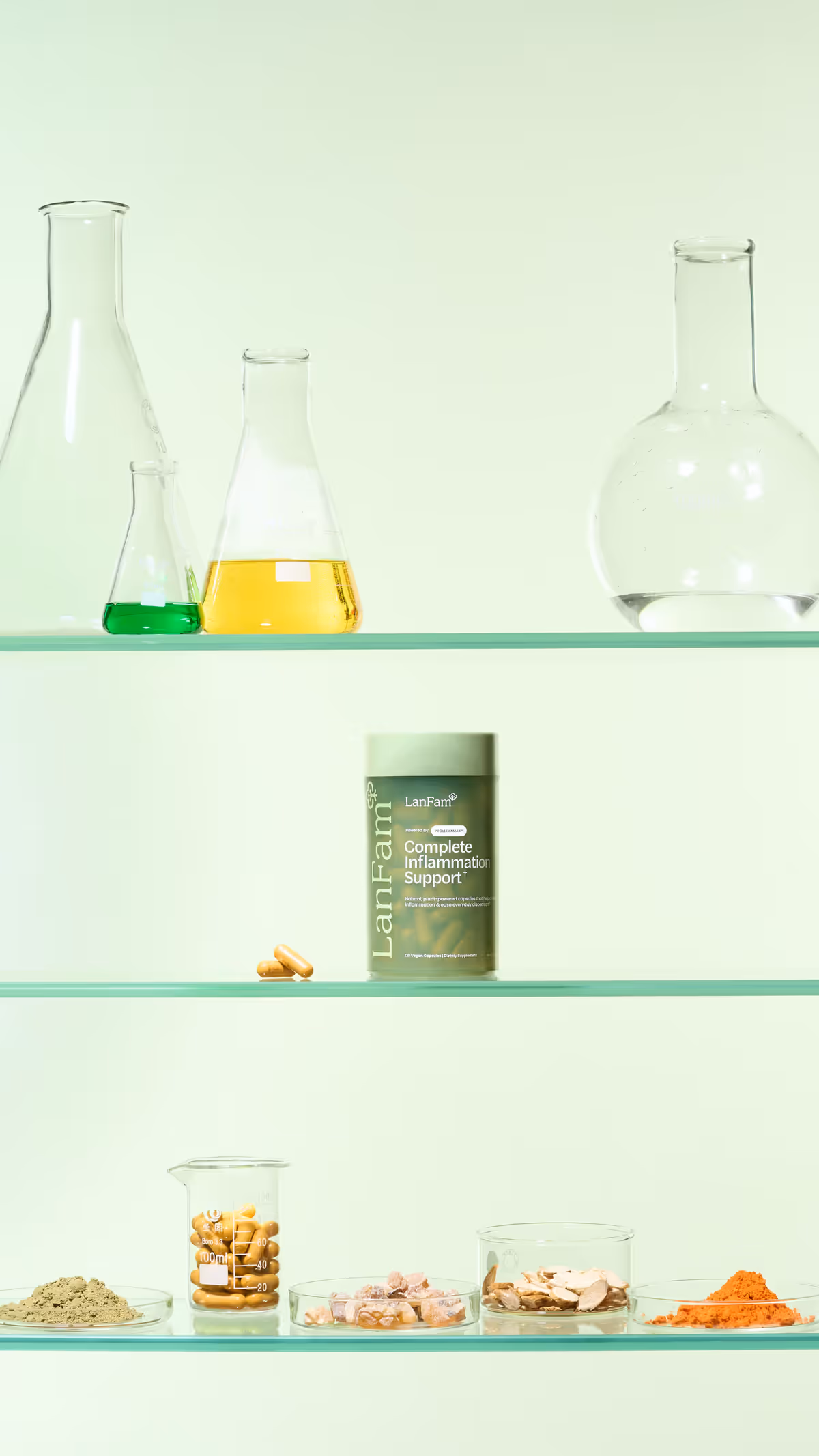 LanFam Laboratory Flasks Liquid Ingredient Glass